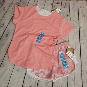 Girls size 10/12 Reebok shorts shirt set NWT